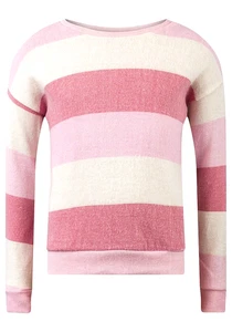 Pfauen Pullover Pulli rosa weiß gestreift Oberteil leicht 2 bis 6 Jahre - Bild 1 von 4