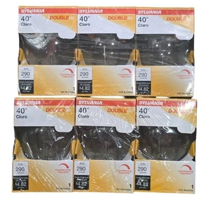 SYLVANIA G25 Globe Bulb, 40W, 2850K, 290 Lumen, Clear Bulbs, Double Life, 6-Pack - Picture 1 of 8