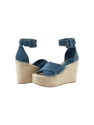 MARC FISHER LTD Womens Blue 2" Platform Able Open Wedge Espadrille Shoes 8 M - Image 1 of 3