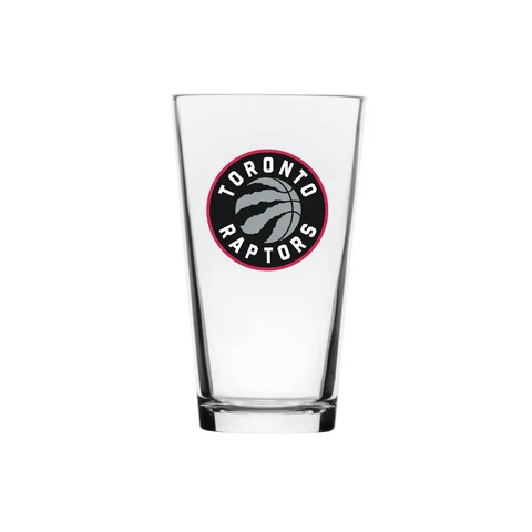 Toronto Raptors Primary Logo NBA Basketball 16oz Clear Drinking Mixing Glass Cover