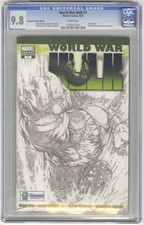 World War Hulk #1 Diamond Variant CGC 9.8 HIGH GRADE Marvel Comic Sketch Cover