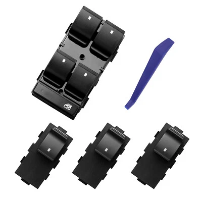 Window Control Switch for 2007-2013 GMC Sierra 1500 2500HD 3500HD Yukon 4PCS Set - Imagem 1 de 4
