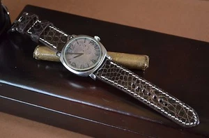 PULSERA RELOJ 26 24 22MM AUTÉNTICO COCODRILO MARRÓN II MA CORREA COMPATIBLE PANERAI ETC - Imagen 1 de 12