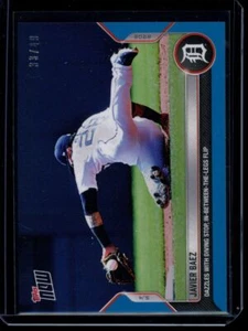 2022 Topps Now #126 Javier Baez Blue Parallel Card #d 33/49 - Picture 1 of 2