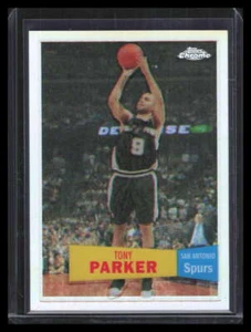 2007-08 Topps Chrome 1957-58 Variation Refractor 36 Tony Parker 987/999 - Picture 1 of 2