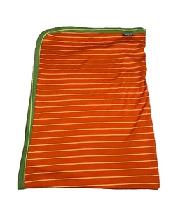 Discontinued Patagonia Jersey Orange Green Striped Baby Swaddle Blanket - Picture 1 of 4
