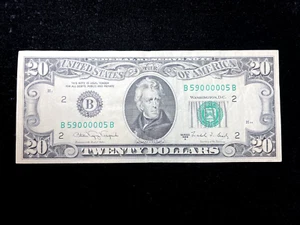 1988-A US *20 Dollar* (Near Solid Serial Number) Fed Note (VF) - Picture 1 of 2