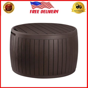 Keter Outdoor Storage Deck Box, 37Gal Waterproof Patio Table Bin, Circa, Brown - Picture 1 of 10
