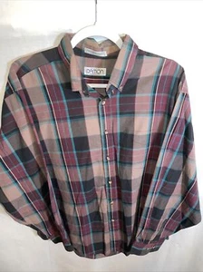 Damon Mens Dress Shirt Size XL Purple Striped Button Up Long Sleeve Business - Picture 1 of 12