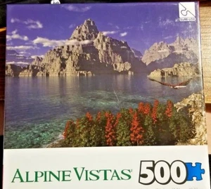 Alpine Vistas 500 pc Puzzle Mountains & Lake 19" x 13" Sealed - Picture 1 of 3