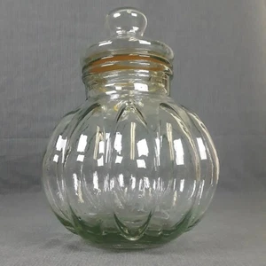 Klarglas Kürbis Apotheker Glas mit Deckel groß Herbst Küche Deko - Bild 1 von 6