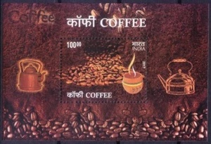 India 2017 MNH, fragancia de café extraña inusual MS, grano de café   - Imagen 1 de 1