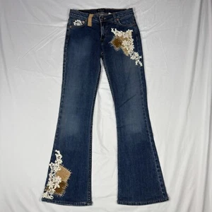 ABS Allen Schwartz Jeans Damen 28 Schlag Festival Boho Spitze - Bild 1 von 15