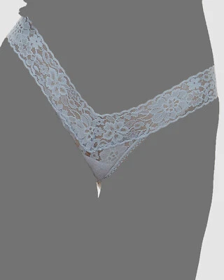 $22 Hanky Panky Mujer Azul Diario Encaje Tiro Bajo Tanga Bragas Talla OS (2-12) Foto 1 de 2