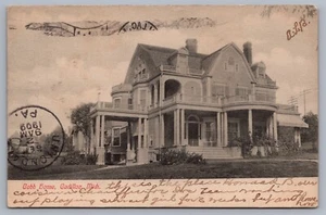 Postal J4 Cobb Home Cadillac MI Michigan 1908 - Imagen 1 de 3