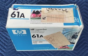 2 New GENUINE HP Black Toners 61A & 61X  Open Box Pull Tab Intact C8061A C8061X - Picture 1 of 22