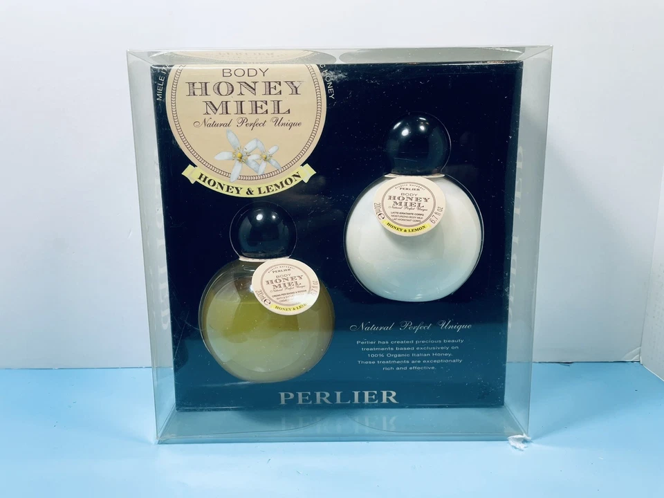 PERLIER - BODY HONEY MIEL - HONEY & LEMON - BODY MILK & SHOWER GEL - 6.7 OZ -NEW - Image 1 of 1