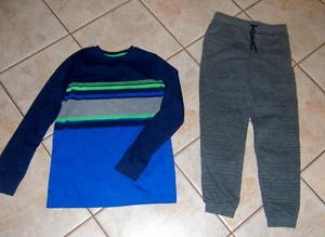 CAT & JACK LS CREW SHIRT Sz L 12-14 & SWEAT PANTS M (10-12) OUTFIT EUC - Picture 1 of 5
