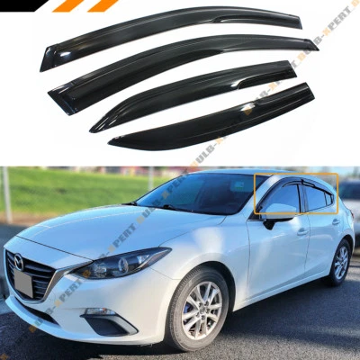 JDM ONDULADO ESTILO 3D VENTANA AHUMADA VISERA VENTILACIÓN PANTALLA PARA 2014-2018 MAZDA 3 MAZDA3 Foto 1 de 4
