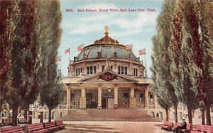 Salt Palace Theatre Entrada Frontal Vista Salt Lake City, UT De Colección Tarjeta Postal de 1910 - Imagen 1 de 2