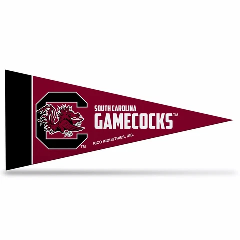 South Carolina Gamecocks Mini Pennants, 4" x 9" - Licensed by Rico - Made In USA Cover
