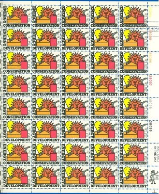 1977 Scott #1723-4, WASH DC FDC, Mint-LH Sheet! CONSERVATION ETC., SCV $50 (SK) - Image 1 of 2