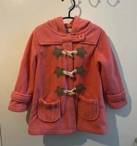 Girls Coral Hooded Button Coat 2-3 - Picture 1 of 4