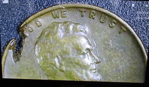 HOT AUCTION -1944-S 1c Wheat Cent Ragged Clip- Lightly circulated-SUPER RARE- - Picture 1 of 14