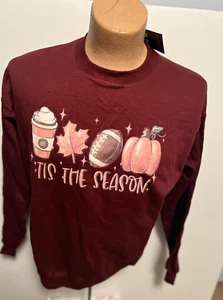 Sweatshirt Autumn  Lattes. Pumpkins, Fall, and Football graphic Size L - Picture 1 of 4