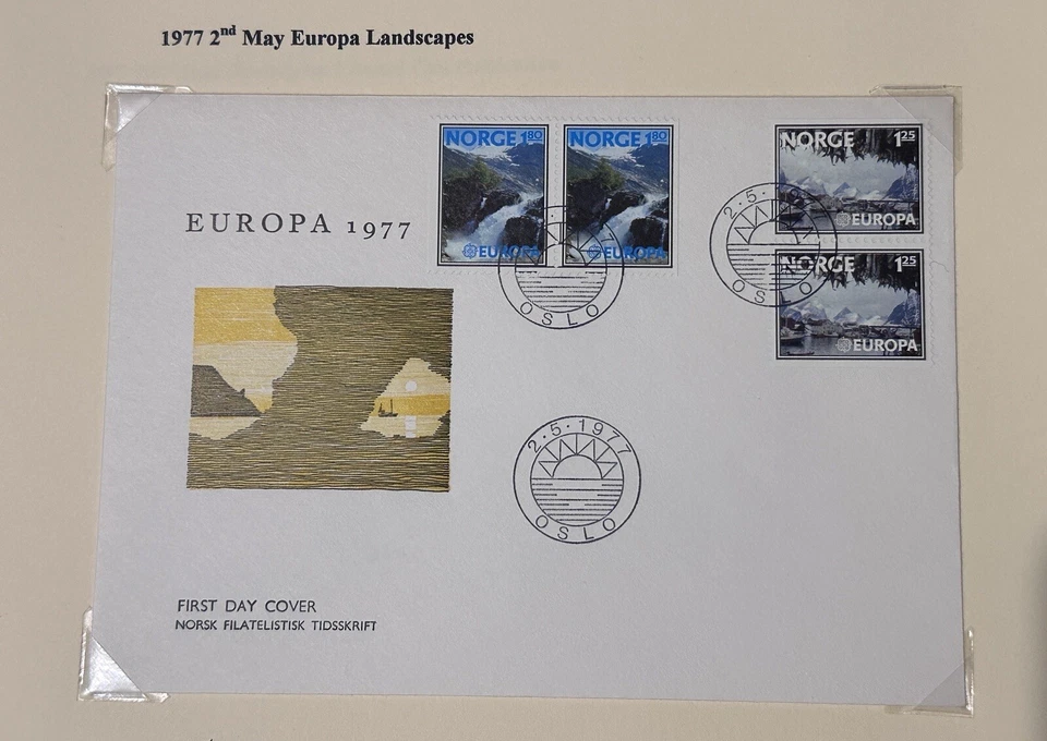 Norway 1977 FDC EUROPA LANDSCAPES OSLO POSTMARK - Image 1 of 1