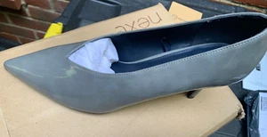 Next Grey Faux Leather Court shoe 9/43 - Picture 1 of 4