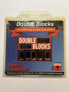 Double Blocks. #473 (Tetris Clone) Computer Game Software Revolution 1990 *RARE* - Picture 1 of 9