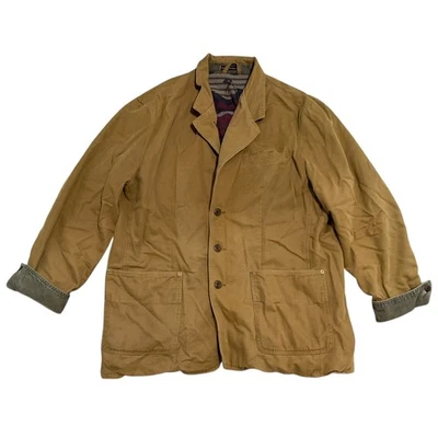 Vtg Territory Ahead Jacket Mens XL Canvas Sport Coat Blazer Chore Aztec Lined - Image 1 of 4