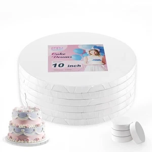10 Inch Cake DrumGreaseproof Cake Boards 10 Inch Round1/2 Thick White Cake B... - Picture 1 of 7