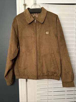 Men’s Cutter &Buck Brown Faux Suede Jacket, Sz Large - Image 1 of 4