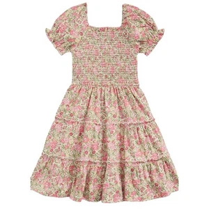 Polo Ralph Lauren Floral Smocked Cotton Jersey Dress Size XL (16) Floral Print - Picture 1 of 8