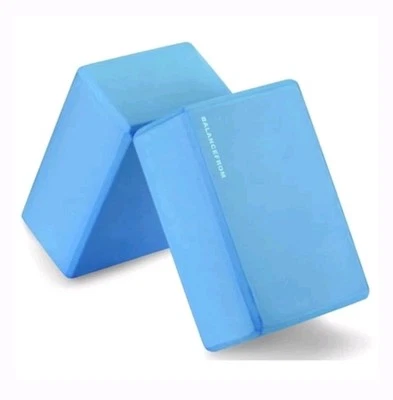 Set Of 2 High Density Yoga Blocks from Balance Form, 9 X6 X4 Each, Pair, BLUE - Image 1 of 4