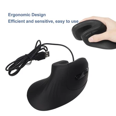 Wired Vertical Mouse 6 Buttons 800‑1200‑2000‑3200 DPI USB Wired Vertical Er Kit - Image 1 of 4