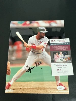 Ozzie Smith St Louis Cardinals Autographed 8" X 10" Photo JSA Certification - Image 1 of 2