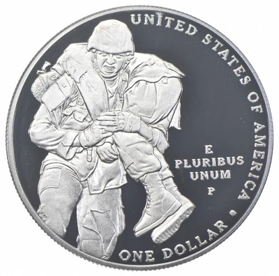 2011-P Proof Medal of Honor Commemorative Silver Dollar $1 - Image 1 of 3