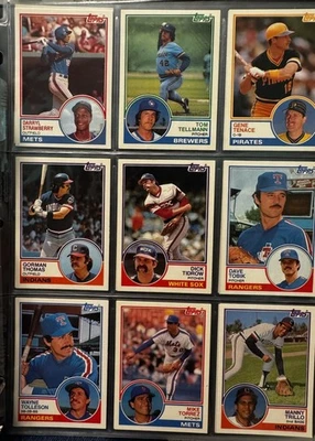 1983 Topps 1-792 (с ПРОДАННЫМ НАБОРОМ 1T-132T) бейсбол полный набор переплет 924 карты - Изображение 1 из 4