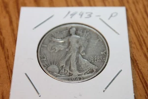 Medio dólar de plata Walking Liberty 1943 p 50C raro - Imagen 1 de 4