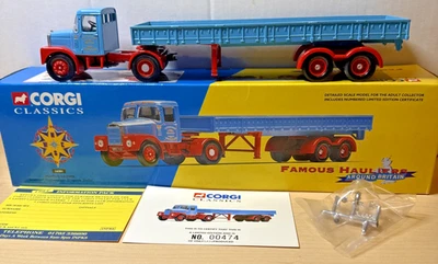 Corgi Classics #16201 Pentus Brown Scammell Highwayman Artic Dropside Trailer - Image 1 of 4