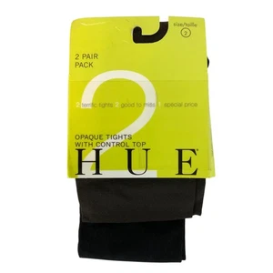 Collant Hue Opaco Con Control Top Confezione 2 Paia Taglia 2 Espresso Nero Stile 5987 - Foto 1 di 3