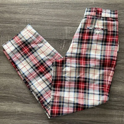 Vintage Giorgio Sant’ Angelo Pants Womens Size 6 Plaid High Waist Pleated Lined - Изображение 1 из 4