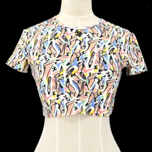 Chanel P95 #40 Short Sleeve Cropped T-shirt Multicolor 79702 - Picture 1 of 6