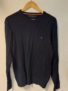 Jersey Tommy Hilfiger tejido azul marino - UK L - Imagen 1 de 11