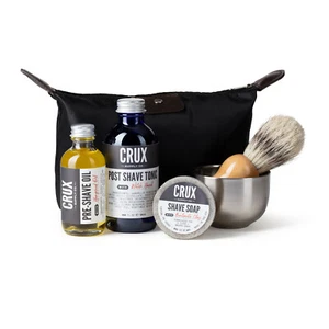Kit de afeitado de lujo CRUX Supply Co - jabón de afeitar, tazón de afeitar y cepillo de afeitar - Imagen 1 de 1