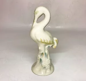 Porcelain figurine heron stork - soviet vintage statuette USSR - Picture 1 of 9