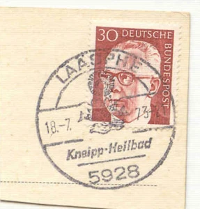 BRD_1973_Laaspe_Kneipp-Heilbad_Sello_01 - Imagen 1 de 1